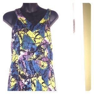 Long colorful dress 👗 with lace back